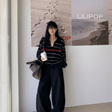 批发哺乳装新款2026秋季懒人穿搭条纹休闲针织哺乳套装