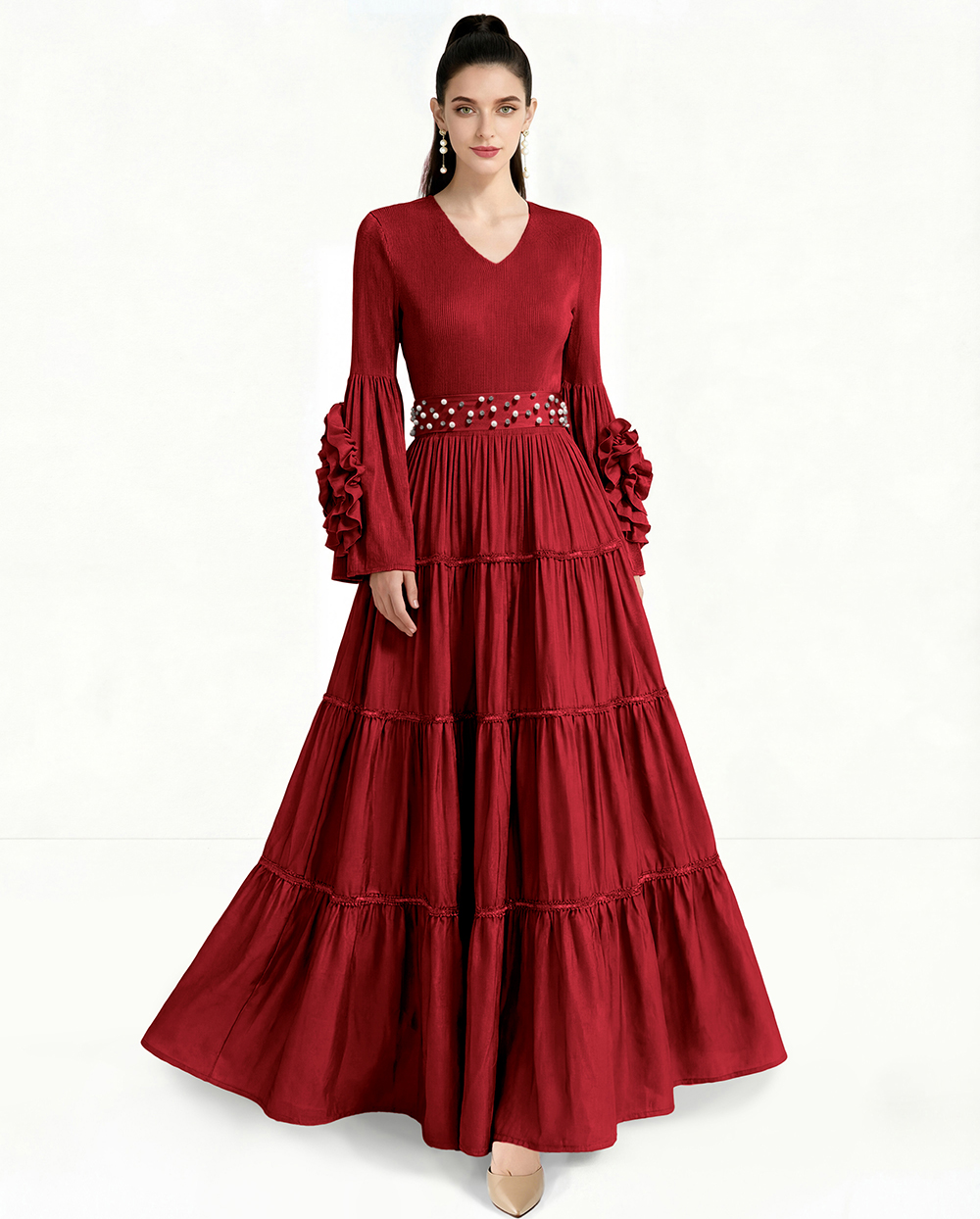 RY1262# 加大版客订款  袖子双花设计