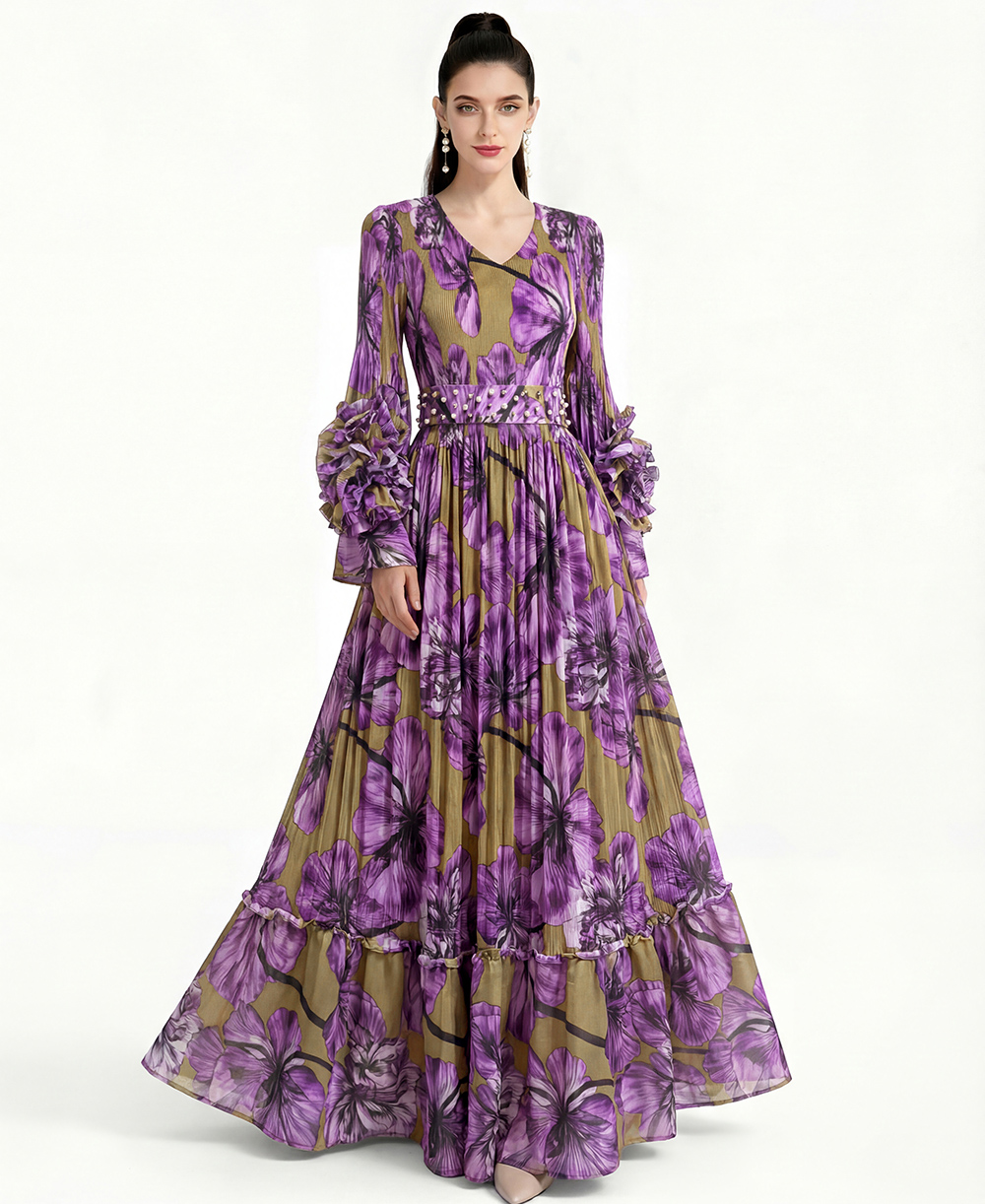 RY140#  印花连衣裙