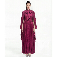 批发三宅褶皱 零束缚 提花二穿<b class='q'>连衣裙</b>