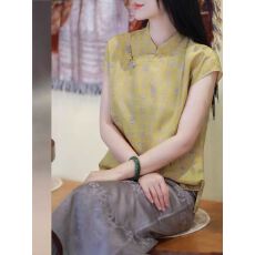 批发新中式中国风年轻款盘扣改良唐装独特短袖女2026夏季新款上衣小衫