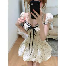 批发瑞茜·威瑟斯 啵啵奶茶 春夏甜美千金风中式服装<b class='q'>连衣裙</b> R66610H