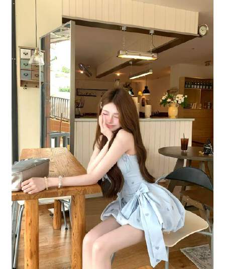 루이 茜 웨이 Sher S 사랑 페이지 봄 여름 달콤함 귀여운 오리지널 작은 대중 디자인 드레스 r50050x