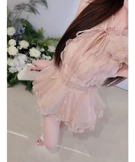 새로운 yeye 남쪽 법 작은 달콤한 고양이 슬림해 보이는 프랑스식 허리 수축 여름 디자인 센스 세트