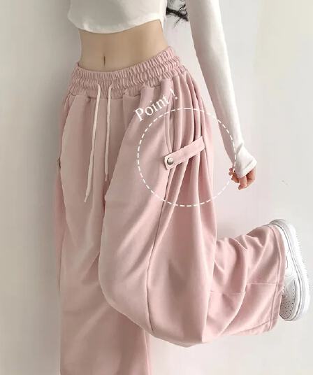 단 니켈 측면 언론 새로운 더블 색상 폴딩 풍선 길다 넓은 다리 훈련 바지