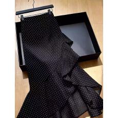 批发复古波点荷叶边半身裙女春季高腰设计感小众不规则包臀裙鱼尾裙子