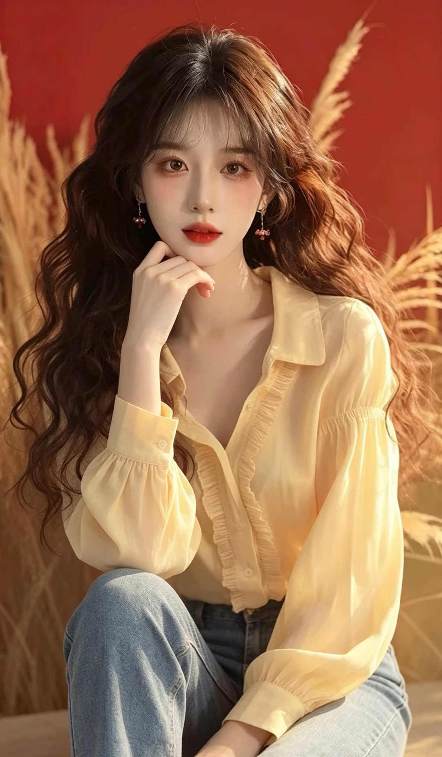 쉬폰 셔츠 2026 이른 봄 새로운 여성 의류 달콤함 공주 바람 고유 한 슈퍼 잘 생긴 긴팔 맨위