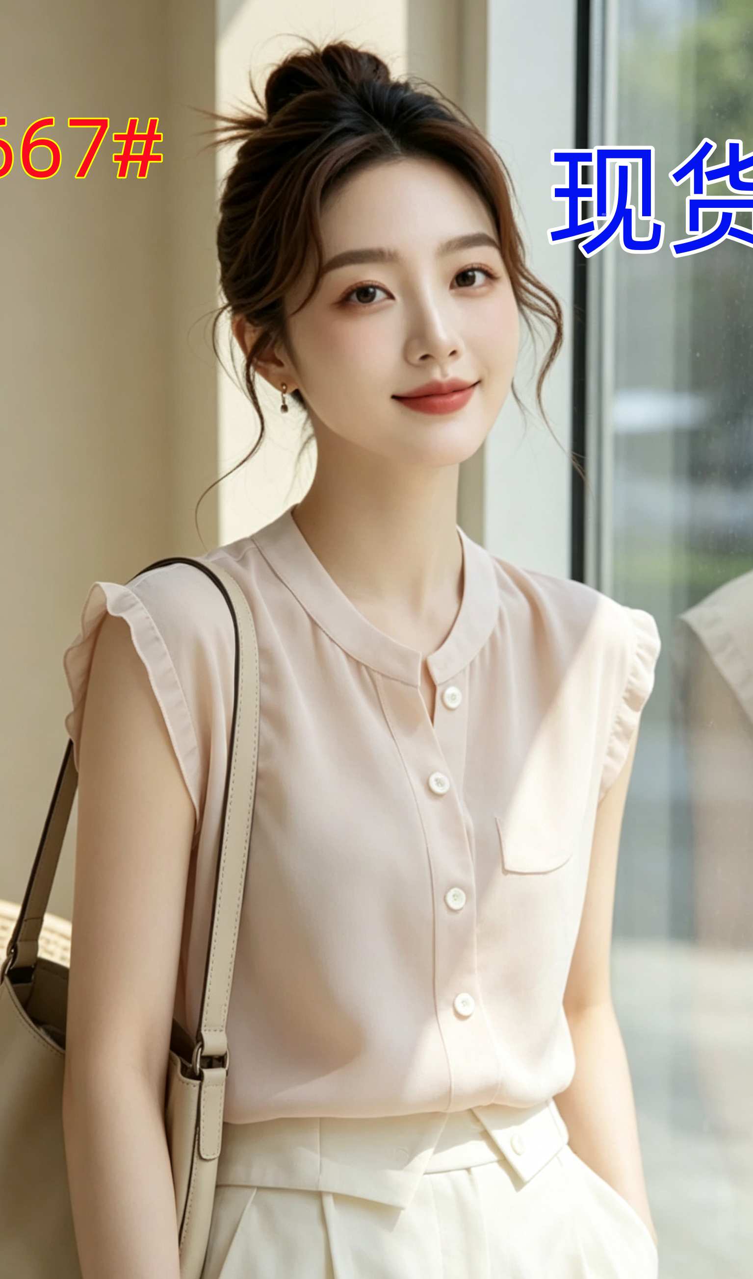 프랑스식 민소매 쉬폰 톱 여성 2026 새로운 여름 작은 대중 아름다운 외국 가스 고유 한 Chic 슈퍼 잘 생긴 셔츠