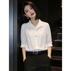 批发<b class='q'>职业</b>设计感短袖<b class='q'>衬衫</b>女装夏季2026年新款法式简约<b class='q'>衬衣</b>通勤小衫显瘦