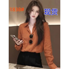 批发简约风长袖衬衫女2026年秋季新款翻领纽扣小个子减龄<b class='q'>气质</b>内搭上衣