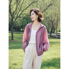 批发时尚<b class='q'>夏季</b>薄款洋气女装连帽上衣长袖轻薄纯色透气防晒百搭<b class='q'>外套</b>宽松