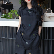 批发设计感时尚新中式<b class='q'>套装</b>女2025夏季新款中国风<b class='q'>休闲</b>绣花刺绣精致<b class='q'>套装</b>