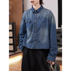 批发流行穿搭潮流宽松休闲牛仔外套2026早<b class='q'>秋</b>新款设计感气质小众短外套