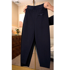 批发九分<b class='q'>哈伦裤</b>女士小脚裤萝卜裤2026秋季新款松紧腰针织显瘦休闲裤子