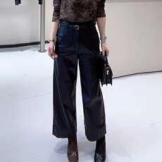 2026秋季新款舒适休闲裤女时尚百搭小个子设计感显瘦潮流阔腿裤