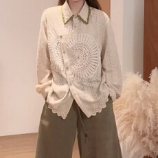 批发韩系高级感翻领拼接长袖衬衫女2025冬季新款衬衣气质宽松显瘦上衣