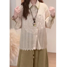 批发韩系高级感翻领拼色长袖衬衫女2025冬季新款衬衣气质宽松显瘦上衣