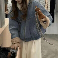 批发运动休闲通勤风长袖棉服2025时尚气质小个子韩版显瘦<b class='q'>百搭</b>拼色外套