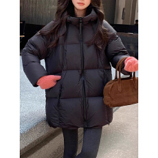 批发运动休闲通勤风长袖棉服2025时尚气质小个子韩版<b class='q'>显瘦</b>纯色拼接外套