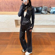 批发韩版时尚休闲百搭通勤风长袖<b class='q'>上衣</b>休闲<b class='q'>裤</b>两件套女2026春季新款套<b class='q'>装</b>