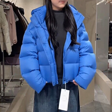 批发运动休闲通勤风长袖棉服2025时尚气质小个子韩版<b class='q'>显瘦</b>纯色拼接外套