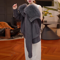 批发大毛领<b class='q'>工装</b>设计感棉<b class='q'>服</b>女2025新款冬季设计感加厚保暖长袖外套棉衣