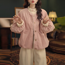 批发两面穿复古宽松外套女2025时尚气质小个子韩版显瘦百搭拼接棉<b class='q'>服</b>