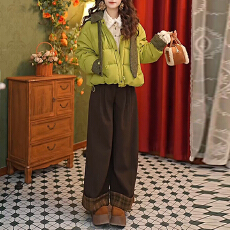 批发韩系休闲风<b class='q'>时尚</b><b class='q'>潮流</b>套装女2025年秋冬新款慵懒简约外套裤子两件套