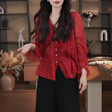 批发<b class='q'>轻熟</b>风雅致爆款温柔时髦衬衫女2025秋冬季细节设计感显白个性穿搭