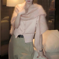 批发韩版时尚百搭高级感两件套女2026年秋冬季新款洋气披肩<b class='q'>针织衫</b>套装