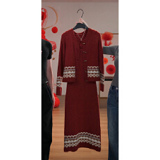 批发纯欲慵懒风套装女装2026秋冬季新款保暖长袖上衣修身<b class='q'>连衣裙</b>两件套