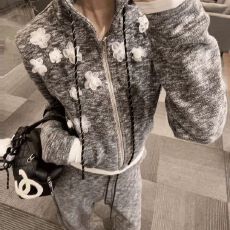 灰调慵懒新款时尚潮牌宽松慵懒外套气质减龄显瘦休闲裤子套装