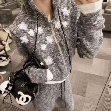 灰调慵懒新款时尚潮牌宽松慵懒外套气质减龄显瘦休闲裤子套装