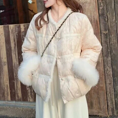 批发新中式轻奢风棉服女2026秋冬季复古气质国风保暖清冷设计感外套