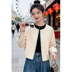 批发伦敦<b class='q'>街头</b>宽松百搭气质慵懒风外套女2026春季新款拼接上衣