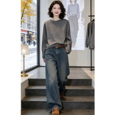 批发潮生暗礁宽松气质复古长袖衬衫2026<b class='q'>春</b>季新款显瘦百搭衬衣