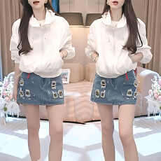 批发韩系休闲风<b class='q'>时尚</b><b class='q'>潮流</b>套装女2026年春秋新款慵懒简约外套裙子两件套