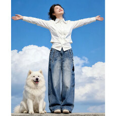 批发法式简约白色长袖衬衫女2026春季大码<b class='q'>胖</b><b class='q'>MM</b><b class='q'>显瘦</b>设计感打底小众衬衣