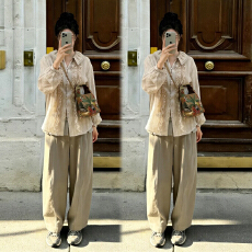 批发时尚显瘦气质网红套装女2026春秋新款高级百搭宽松上衣裤子两件套