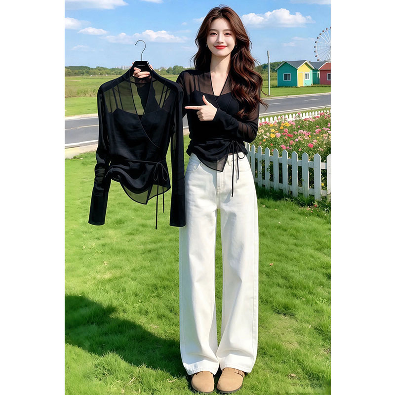 달콤한 차가운 바람 세련된 품격 고급 센스 셔츠 2026 여름 새로운 작은 대중 셔츠