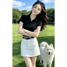 批发设计感纯色收腰上衣高腰直筒裤套装女2026新款遮肉显瘦通勤风套装