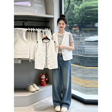 批发香朵儿V领马甲背心女款2026新夏季坎肩薄款洋气时髦马夹外套上衣