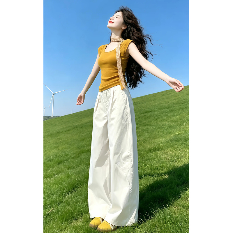 향기로운 듀오 한 부서 연령 감소 세트 여성 2026 여름 새로운 반팔 티셔츠 캐주얼 바지 투피스 세트