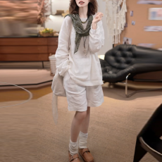 批发夏季新款慵懒风T恤上衣女宽松百搭简约薄款微透防晒<b class='q'>长袖</b>罩衫女