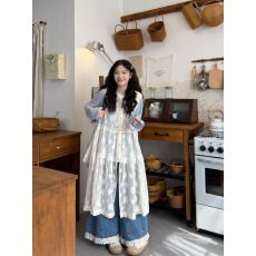 批发刺绣罩衫+长袖打底T恤+刺绣<b class='q'>牛仔</b>裤