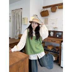 批发花朵针织吊带马甲+刺绣衬衫+<b class='q'>牛仔裤</b>