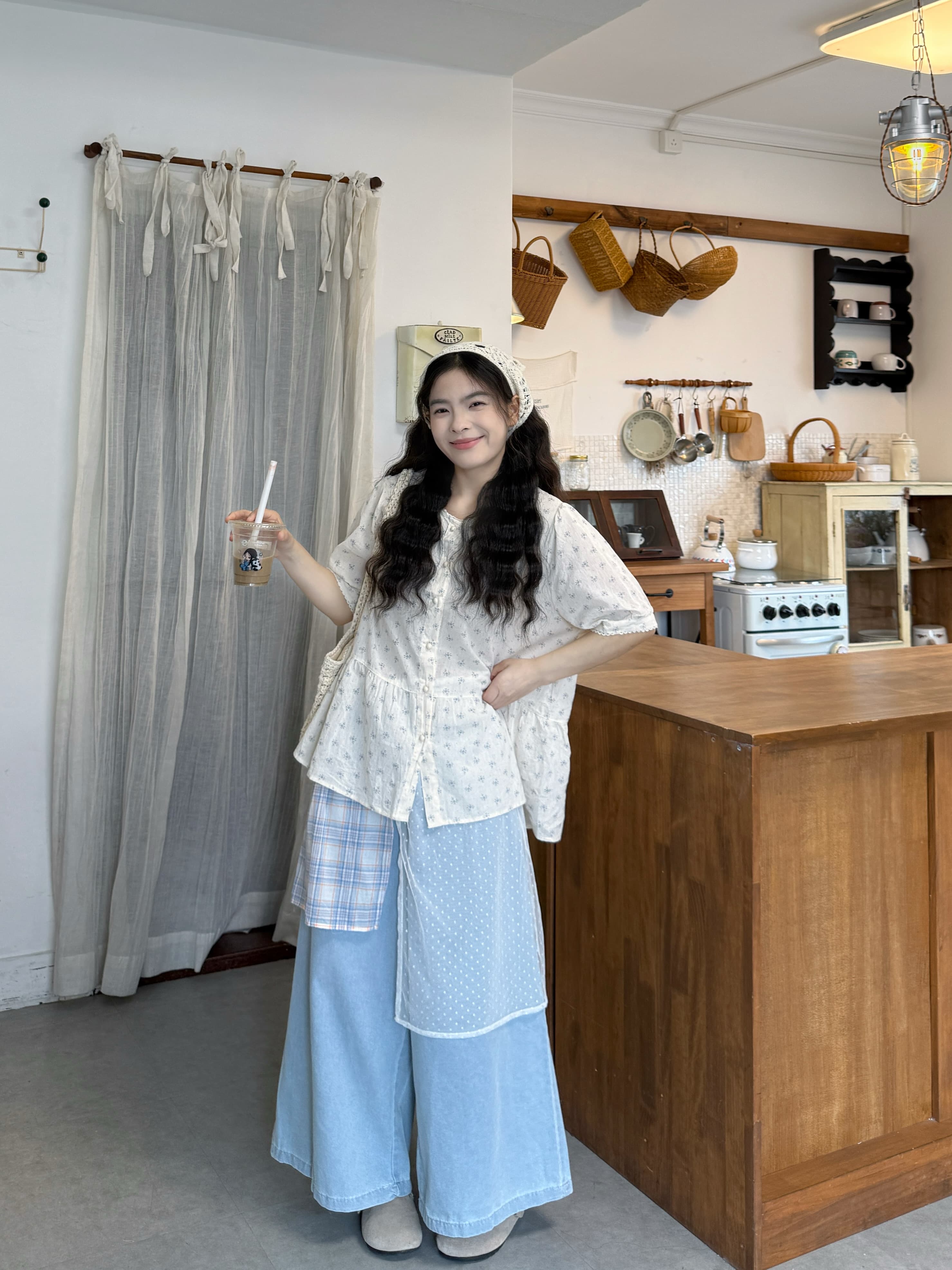 실사 반팔 셔츠 청바지