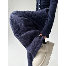 今年流行2024棉裤女冬季菱形格加厚束脚美vintage保暖防寒休闲裤