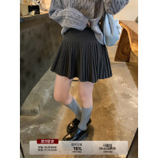 批发乌77伯克利学院风<b class='q'>百褶</b>裙女甜辣风高腰显瘦小个子防走光a字<b class='q'>短裙</b>夏