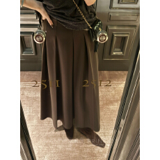 批发钱美西 420g星空呢暖绒百褶半身裙 高腰显瘦中长款百搭a字半裙女